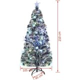  Umjetno božićno drvce sa stalkom LED 210 cm optička vlakna | shoptok.hr