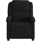 vidaXL Naslanjač črn žamet | Shoptok.si