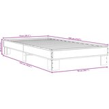  Okvir za krevet crni 75 x 190 cm od konstruiranog drva | shoptok.hr