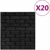  3D zidne tapete s uzorkom cigli samoljepljive 20 kom crne | shoptok.hr