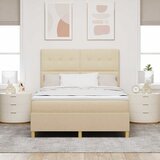  s opruga kutije s uzglavljem Krema 140 x 190 cm tkanina | shoptok.hr