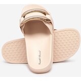 Resti Women's beige slippers with golden Serina ornament - Footwear | Shoptok.si