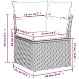  8-dijelni set vrtnih sofa s jastucima smeđi od poliratana | shoptok.hr