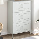  The Living Store Visoka omara bela 68x39x113 cm jeklo - Visoka Omara, (21495603) Cene