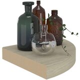 vidaXL Plutajuće kutne police 2 kom boja hrasta 25 x 25 x 3,8 cm MDF | shoptok.hr
