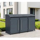 WESTMANN Moderna 3 | Metalno spremište za 3 kante za smeće | 3 x 240 L | Antracit - BRANDED IN GERMANY Cijene