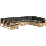 Set vanjskih sofa 9 pcs Bijela i antracit 404 x 245,5 x 73 cm | shoptok.hr