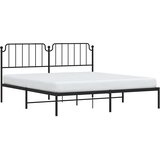  Metalni okvir za krevet s uzglavljem crni 183x213 cm | shoptok.hr