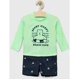 GAP Otroški kopalni komplet - kratke hlače in majica zelena barva