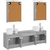  Set ormarića za kupaonicu 5 kom. Siva Sonoma Konstruirano drvo | shoptok.hr