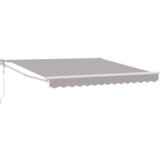 vidaXL Avtomatska retraktibilna tende svetlo siva 300x250 cm, Zamenjava tkanine za tende za okvir 3x2.5 m svetlo siva | Shoptok.si