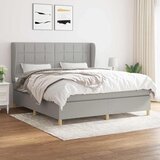  Krevet box spring s madracem svjetlosiva 160x200 cm tkanina | shoptok.hr