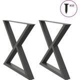  Noge za blagovaonski stol 2 kom. antracit 90 x (72-73,3) cm čelik | shoptok.hr