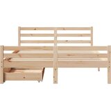 vidaXL Posteljni okvir brez vzmetnice 135x190 cm trdna borovina | Shoptok.si