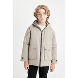 Defacto Boy's Water Repellent Hooded Windproof Sleeve Detailed Raincoat | ePonuda.com
