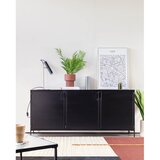 Kave Home Črna jeklena komoda 160x72x35 cm Shantay – | Shoptok.si