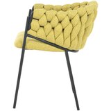 CARRYHOME stol, les, kovina, tekstil rumena | Shoptok.si