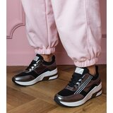 Gemre Black sneakers with rhinestones and metallic insert Garsi | Shoptok.si