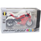 Metalni motor za igru sa zvučnim i svjetlosnim efektima 1:12 - crveno/bijeli | shoptok.hr