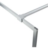 Pregrada za tuš srebrna 90 x 195 cm s prozirnim staklom ESG | shoptok.hr