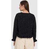 24COLOURS Ruffle Pulover schwarz | Shoptok.si