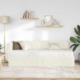  Kutni okvir kreveta Krema 80 x 200 cm Baršun | shoptok.hr