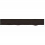  Zidna polica tamnosmeđa 80x10x2 cm od obrađene hrastovine | shoptok.hr