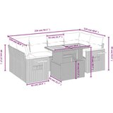 vidaXL 7-dijelni set vrtnih sofa od poliratana s jastucima crni | shoptok.hr
