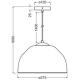 Osram viseći visilica na sajli camel bell 1xE27/9W/230V prečnik 37,5 cm Slike