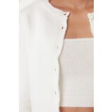 Trendyol Ecru Crop Soft Textured Blouse-Cardigan Knitwear Set | Eponuda.ba