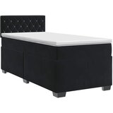  Boxspring krevet s madracem Crna 90 x 190 cm Baršun | shoptok.hr