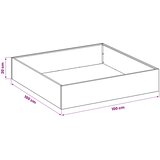  Vrtna saksija 2 kom. Bijela 100 x 100 x 20 cm Čelična vrata | shoptok.hr