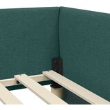  Kutni okvir kreveta Tamnozelena 90 cm x 200 cm tkanina | shoptok.hr