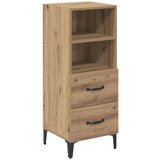 vidaXL Strani šal artisan hrast 34 x 34.5 x 90 cm Konstruiran les | Shoptok.si