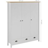  Trokrilni ormar Hill bijeli 127 x 50 x 170 cm masivna borovina | shoptok.hr