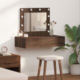 vidaXL Smeđi hrast Drvo i staklo 83 x 40 x 70 cm Toaletni stol | shoptok.hr