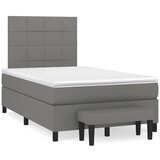Maison Chic Box spring postelja - Vzmetna postelja z vzmetnico temno siva 120x190 cm blago SL24703, (21890730) | Shoptok.si