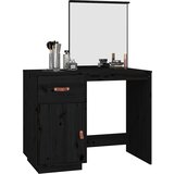  Toaletni stolić crni 95 x 50 x 134 cm od masivne borovine | shoptok.hr
