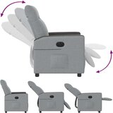 vidaXL Električni naslanjač svetlo sivo blago | Shoptok.si