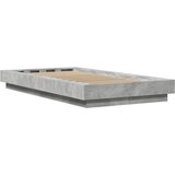  Okvir kreveta s LED svjetlima boja betona 100 x 200 cm drveni | shoptok.hr