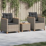  3-dijelni bistro set s jastucima poliratan i drvo bagrema sivi | shoptok.hr