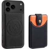 Chameleon Usnjen magnetni ovitek z žepkom (TPUL Chester + Pocky) za Apple iPhone 17 Pro, črn | Shoptok.si