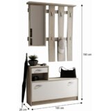 Kondela Pohištvo za predsobo, hrast sonoma/bela, VIRA-MECKI | Shoptok.si