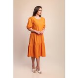 Fenzy Široka Pamučna Haljina, Narančasta | shoptok.hr