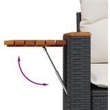 vidaXL 6-dijelni set vrtnih sofa s jastucima crni od poliratana | shoptok.hr