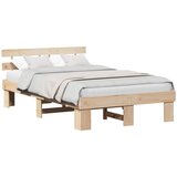  Krevetna konstrukcija Prirodna 135 x 190 cm Čvrsto borovo drvo | shoptok.hr