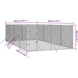 vidaXL Vanjski kavez za pse srebrni 4 x 8 x 2 m od pocinčanog čelika | shoptok.hr
