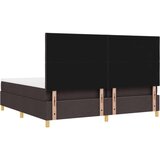 Box Spring Krevet s dušekom Tamnosmeđi 200x200 cm Tkanina | shoptok.hr