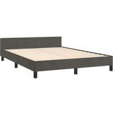  Posteljni okvir z vzglavjem temno siv 140x190 cm žamet, (20904053) | Shoptok.si