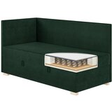 Ghado Temno zelena vogalna otroška postelja s prostorom za shranjevanje z ležiščem 90x200 cm Flexi - | Shoptok.si